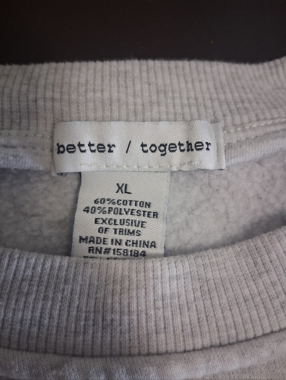 Men's XL Light Gray Cotton-Blend Crewneck Sweater